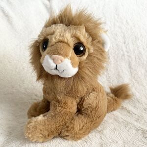 Fiesta Big Eye Sitting Lion 9” Plush Cat Stuffed Animal Toy